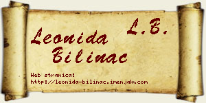 Leonida Bilinac vizit kartica